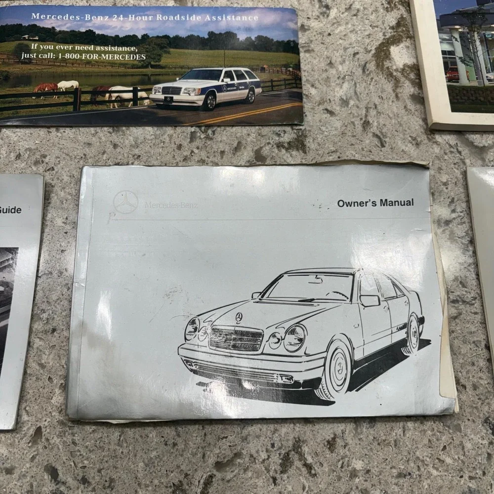 Vintage Mercedes‎ Benz Black Leather Owner Manual Folio E 300 Diesel E 320 E 420